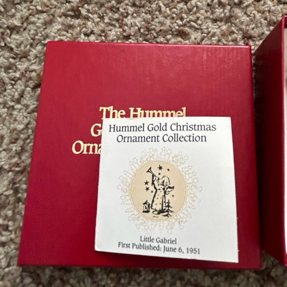 1988 Vintage Hummel Gold Plated ‘Little Gabriel’ Ornament - Picture 5 of 6